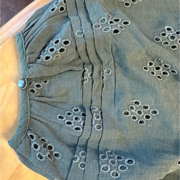 Emberley Macall Eyelet Blouse with Lace Trim, Size XS. - Picture 6 of 9